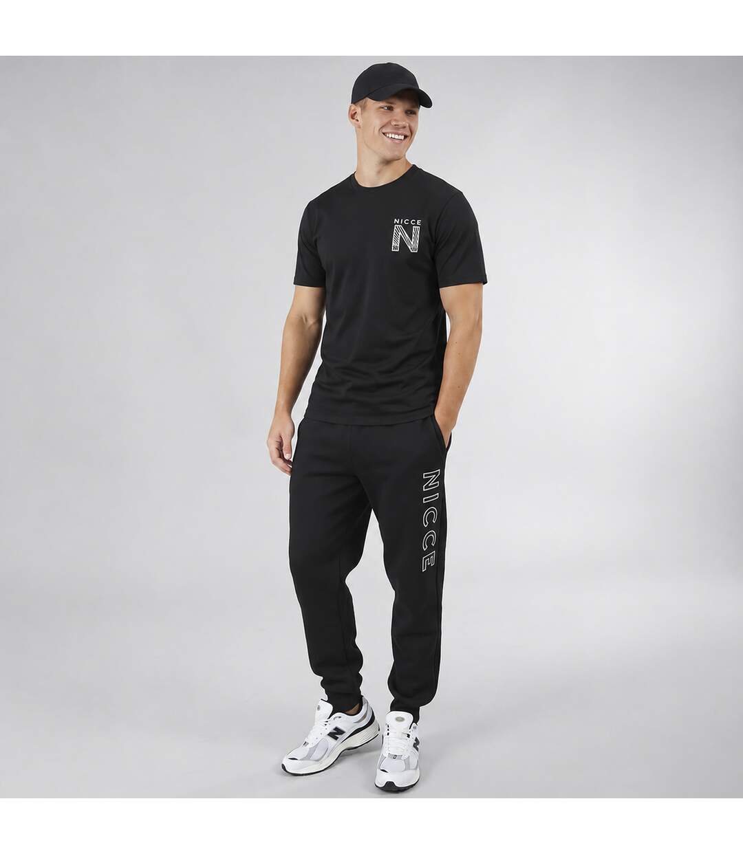 Mens VIBIN T-Shirt 100% Combed Cotton Large Logo Black Casual Tee-5