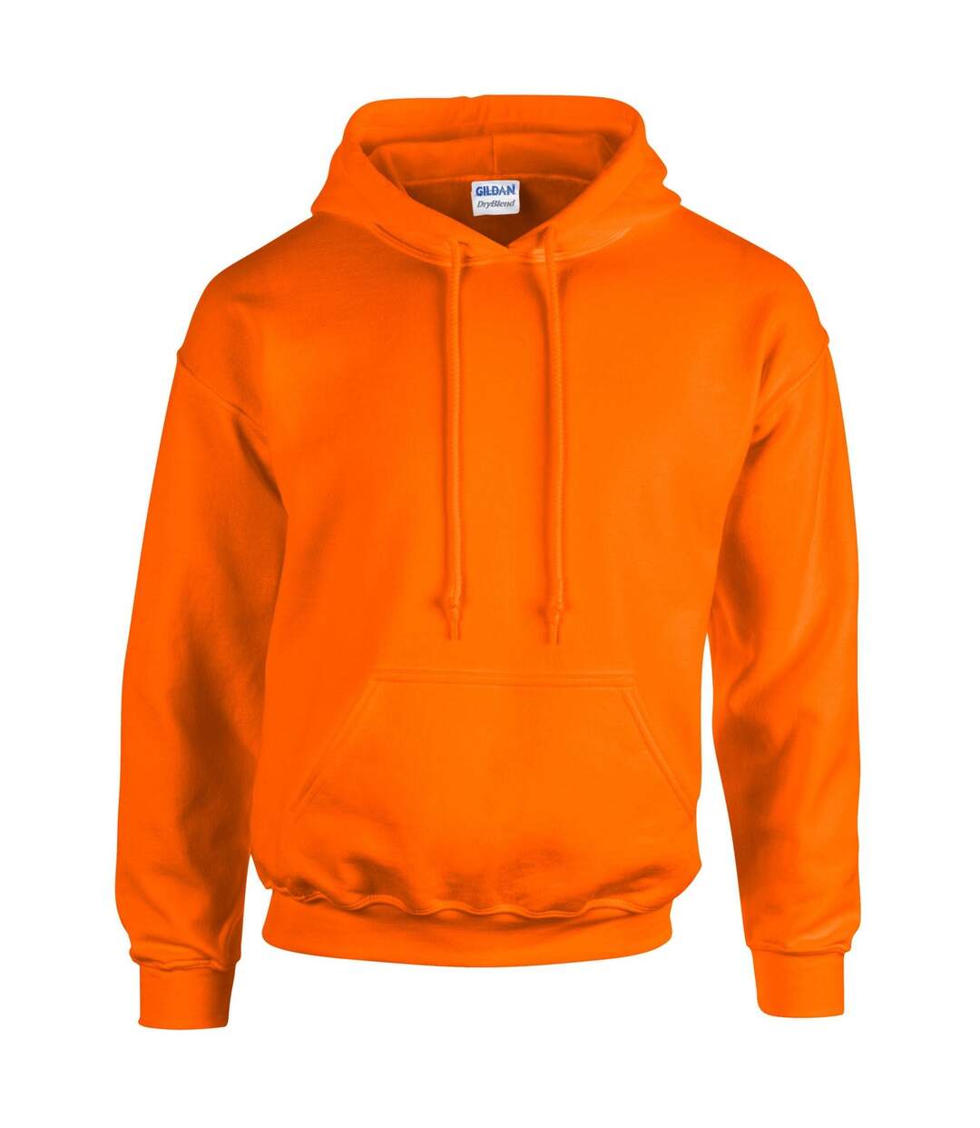 Unisex adult heavy blend hoodie safety orange Gildan-1