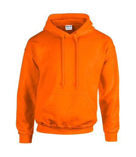 Unisex adult heavy blend hoodie safety orange Gildan