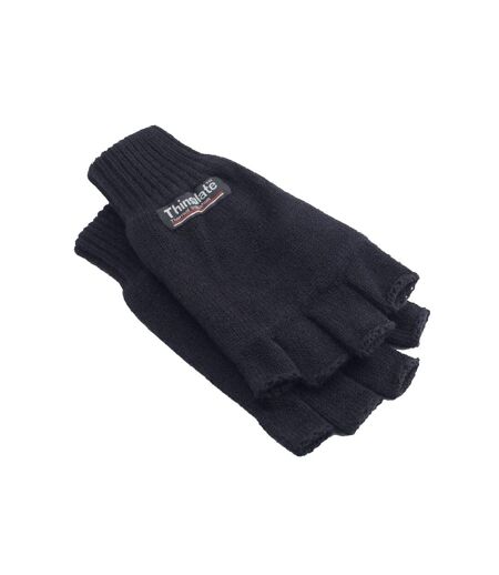 Yoko Unisex 3M Thinsulate Thermal Half Finger Winter/Ski Gloves (Black) - UTBC1272