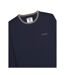Pull Motif Rayure Contrastée Sur Bord Homme Bleu Marine Beige Gris Lambretta-4