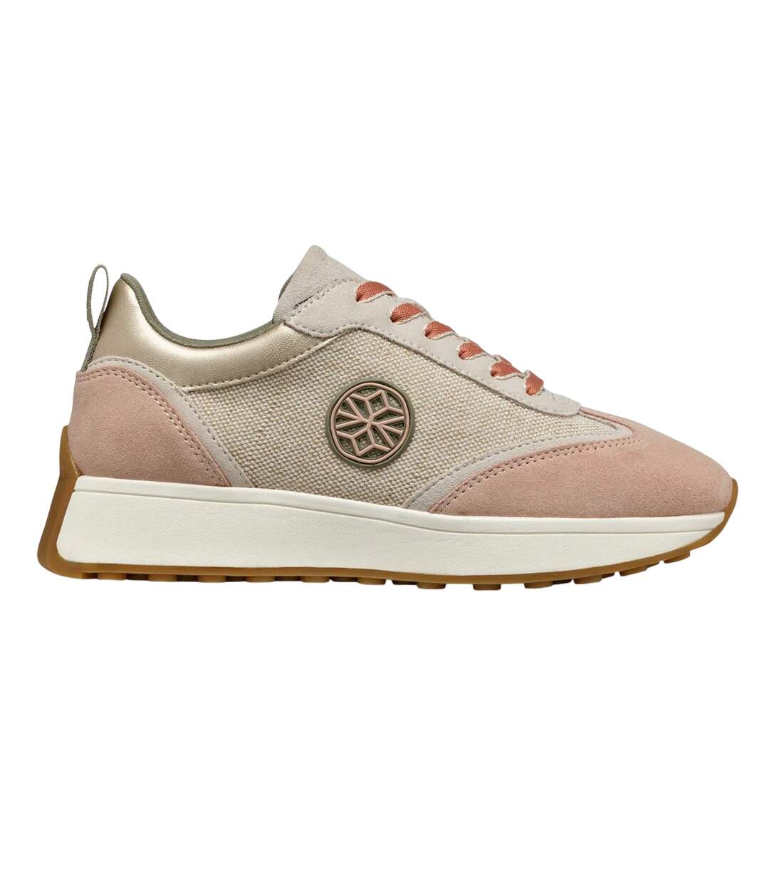 Baskets D Amabel Femme Beige Clair Taupe Clair Geox-3