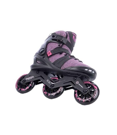 Patins À Roulettes Alignées Ayroo Femme 38 Fr Noir Rose Tempish