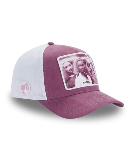 Casquette femme trucker en suedine finitions premium Barbie Capslab