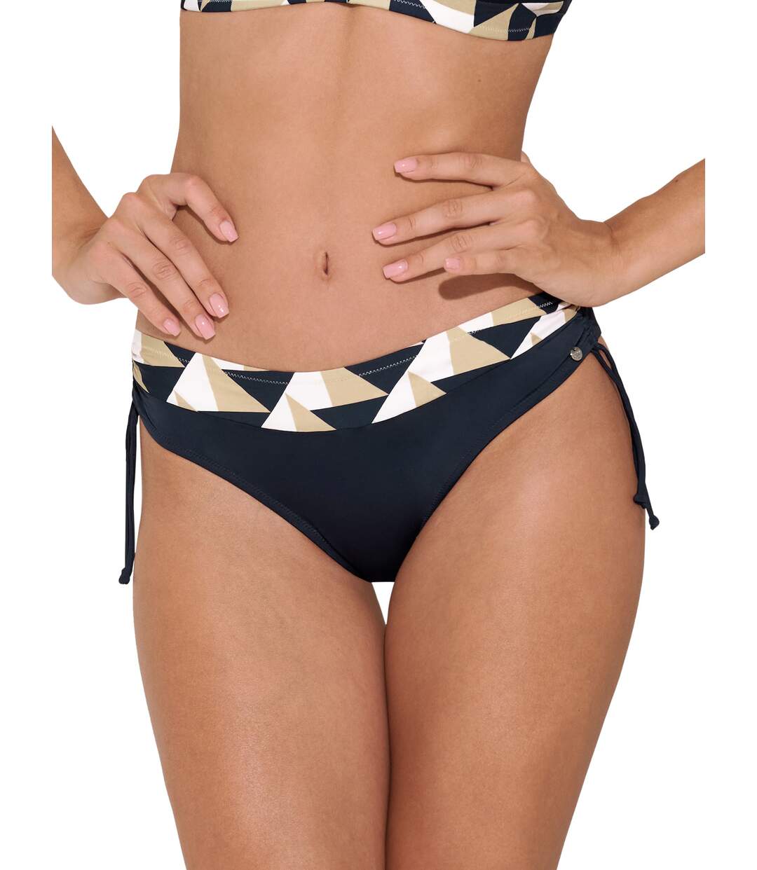 Bas maillot slip de bain taille haute côtés réglables Toulouse Lisca-1