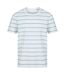 T-shirt adulte blanc / outremer clair Front Row-1