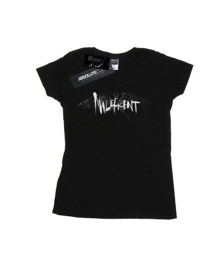 Disney Femme/Les femmes Maleficent Mistress Of Evil Wings Silhouette Cotton T-Shirt (Noir) - UTBI30612