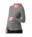 T-Shirt blanc/noir femme mamalicious gisela-1
