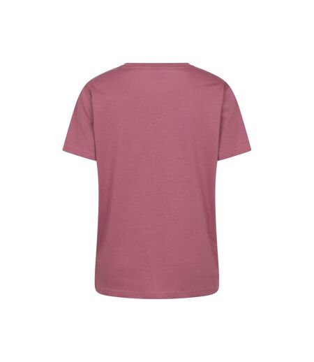 Womens/ladies edinburgh relaxed fit short-sleeved t-shirt pink Mountain Warehouse