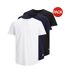 Pack Of 3  Mens Noa Crew Neck T-shirt  White Navy Black Jack And Jones-1