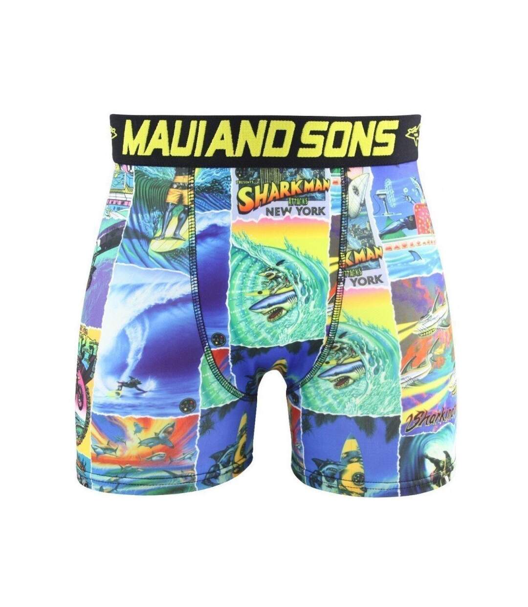 MAUI AND SONS Boxer Homme Microfibre SHARKMAN Jaune