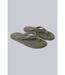 Womens/ladies swish recycled flip flops dark khaki Animal-1