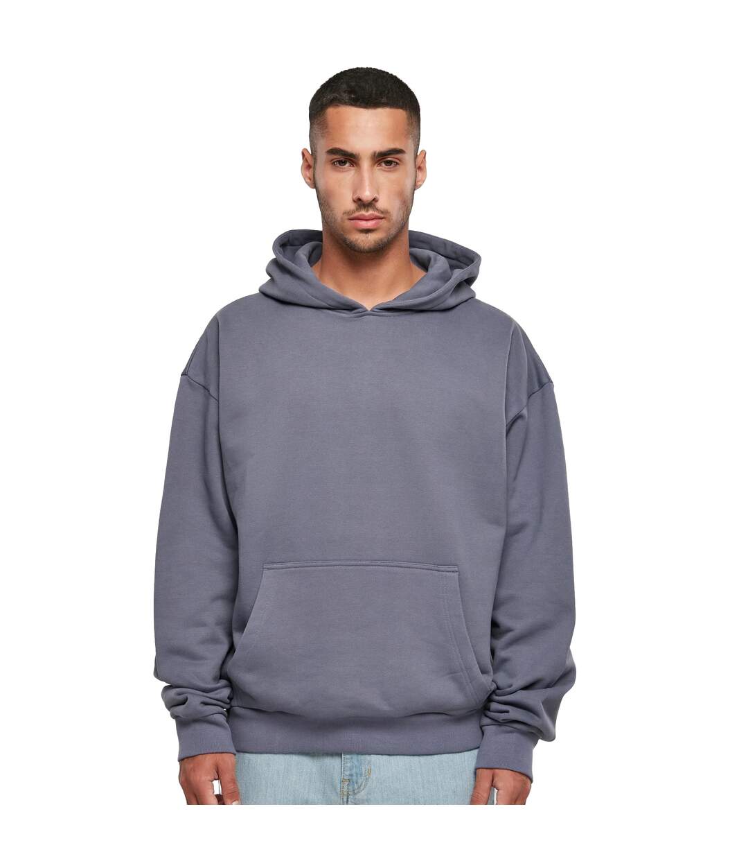 Sweat à capuche homme bleu Build Your Brand-4