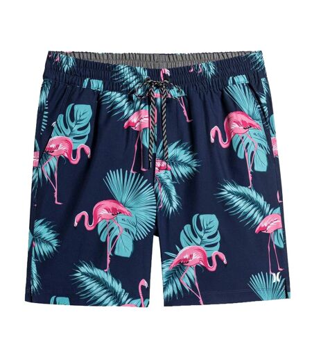Short De Bain Motif/style Flamant Rose Homme Bleu Marine Hurley
