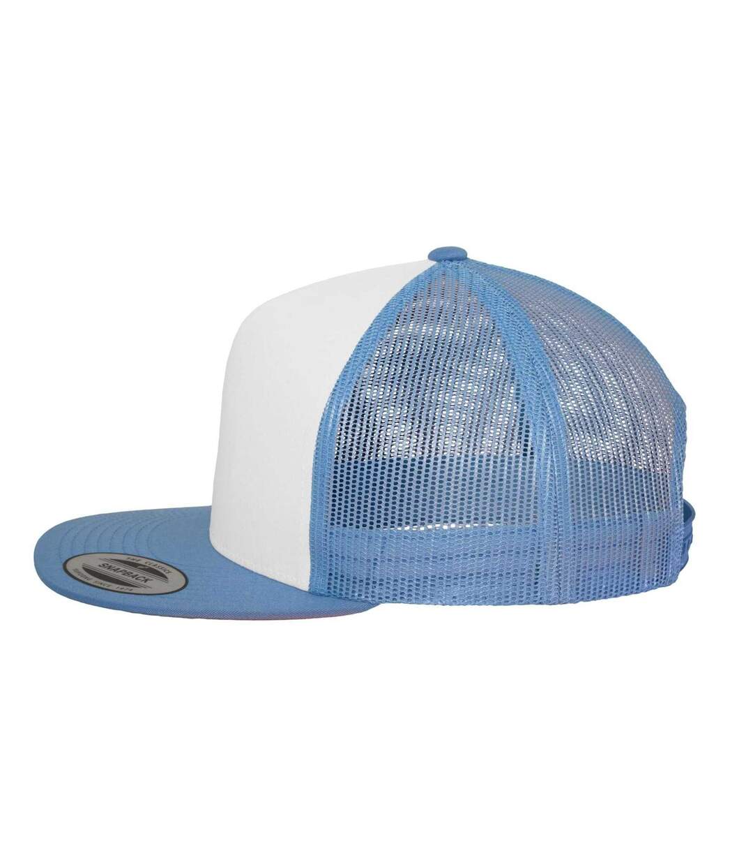 Casquette Trucker Motif/style Uni Classic Adulte Bleu Blanc Flexfit-3