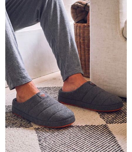 Isotoner Chaussons extra-light Mules homme jersey, semelle gomme antidérapante
