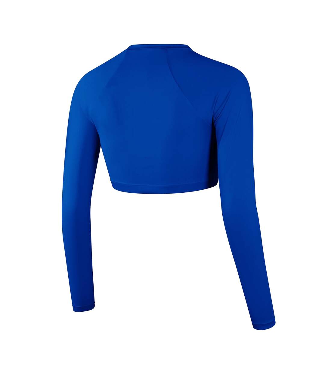 Womens/ladies Jersey Raglan Athletic Crop Top Blue Speedo-2