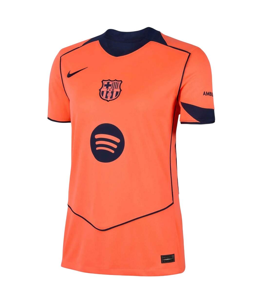 Maillot De Foot Motif/style Fc Barcelone 2025/2026 Femme Orange Bleu Nike-2