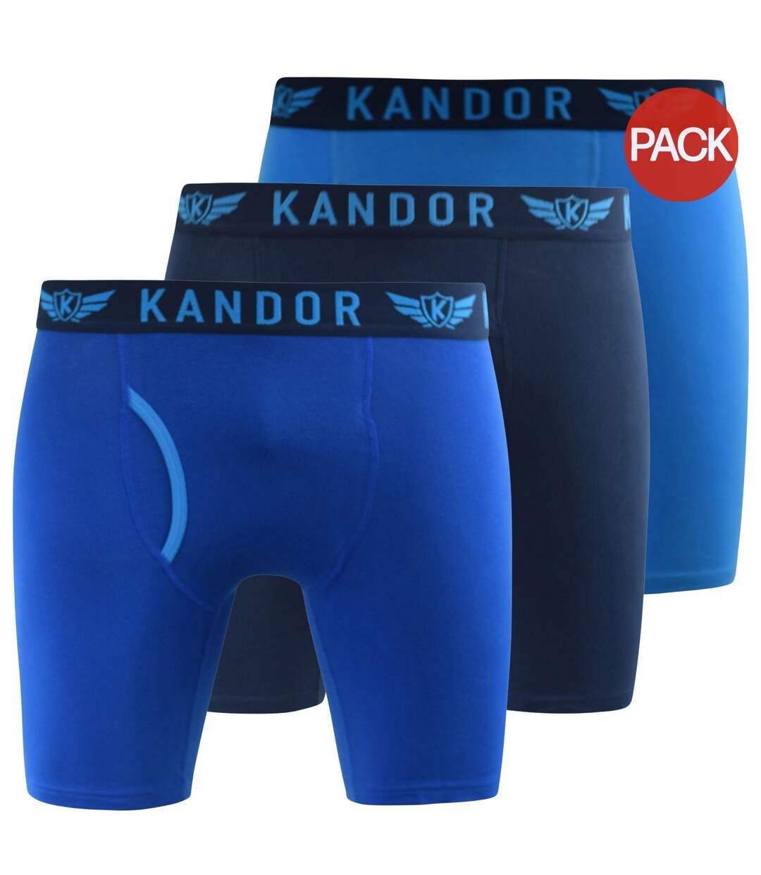 Pack of 3  Mens trunken boxer shorts  red Kandor