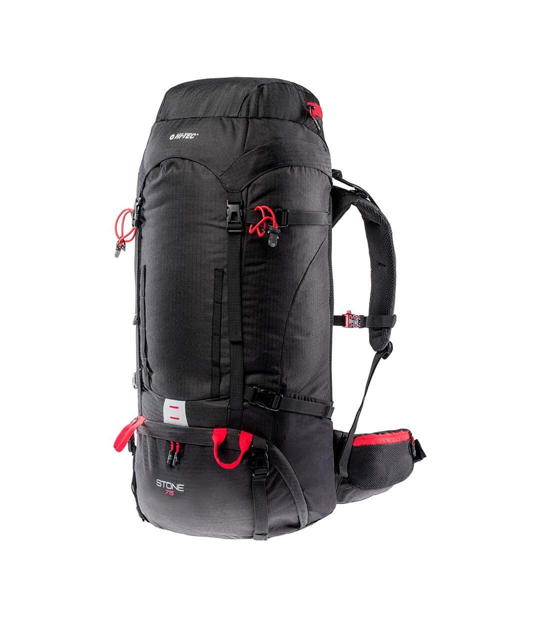 Sac À Dos Stone Adulte Taille Unique Noir Rouge Vif Hi-Tec-4