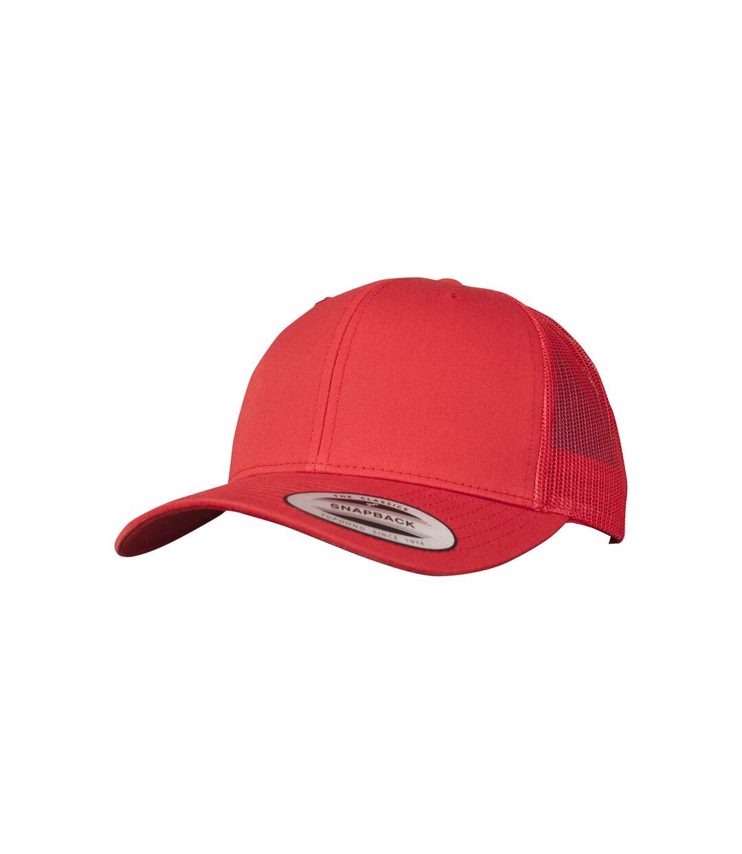 Casquette de routier retro adulte rouge Flexfit-1