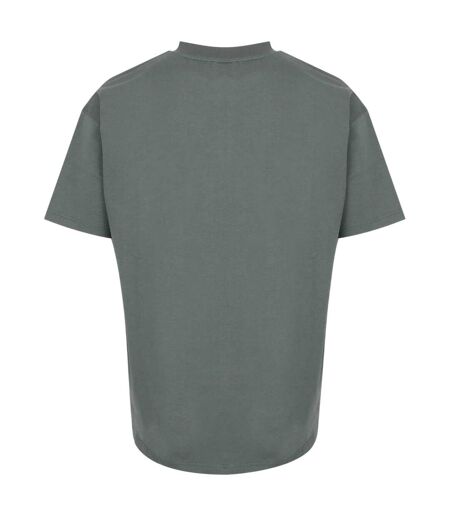 Mens Flock Print Cotton T-shirt Grey Everlast