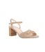 Womens/ladies Jayar Suede Block Heel Sandals Taupe Dune London-4