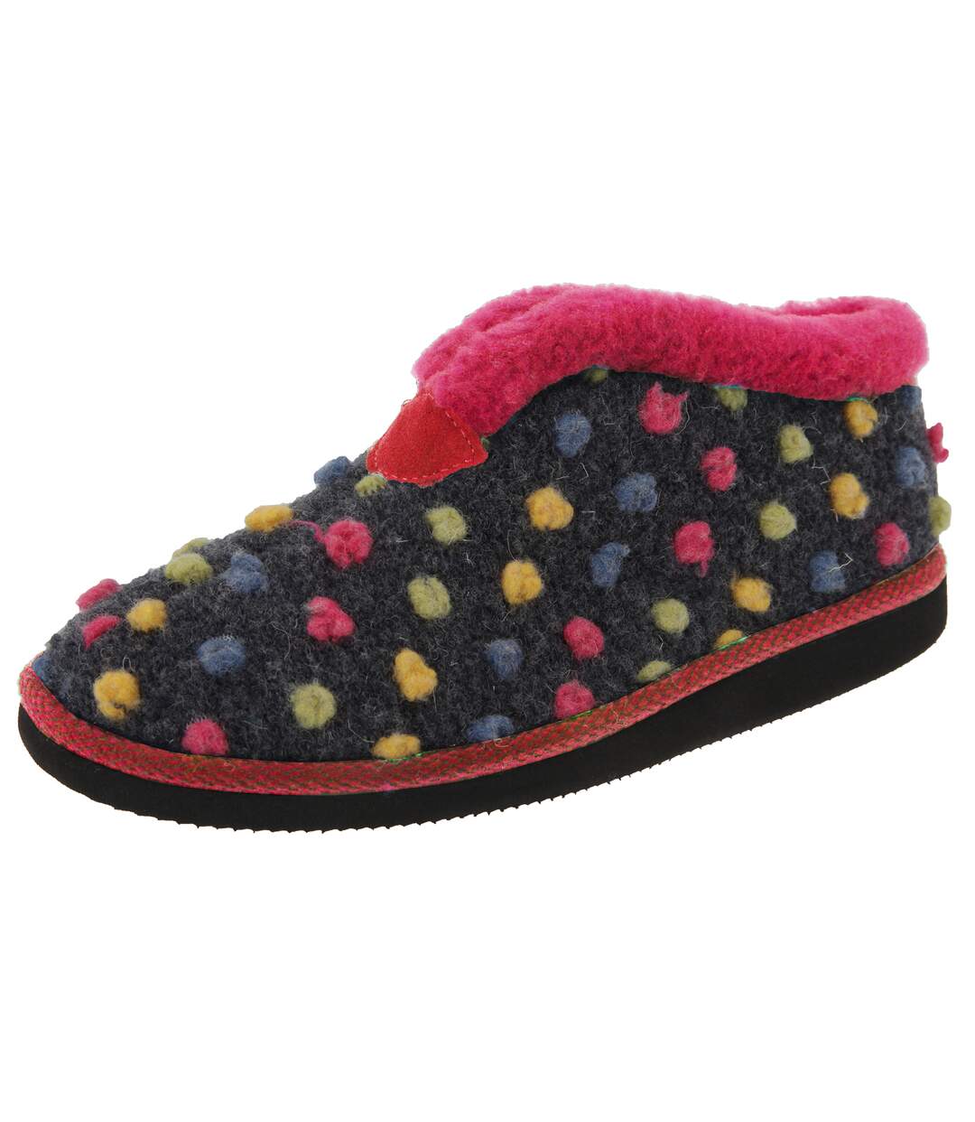 Tilly chaussons légers à pois femme fuchsia Sleepers-2