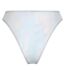 Womens/ladies Holographic High Waist Bikini Bottoms Metallic Silver Brave Soul-3