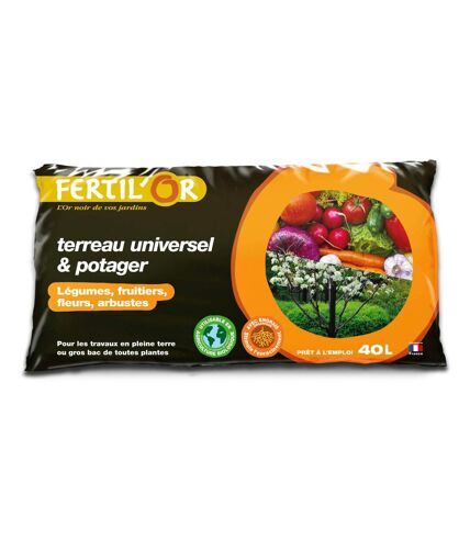 Terreau universel et potager pleine terre ou bac 40 litres (Lot de 3) Lot de 3