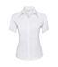 Collection Chemisier À Manches Courtes Sans Repassage Femme Blanc Russell-1