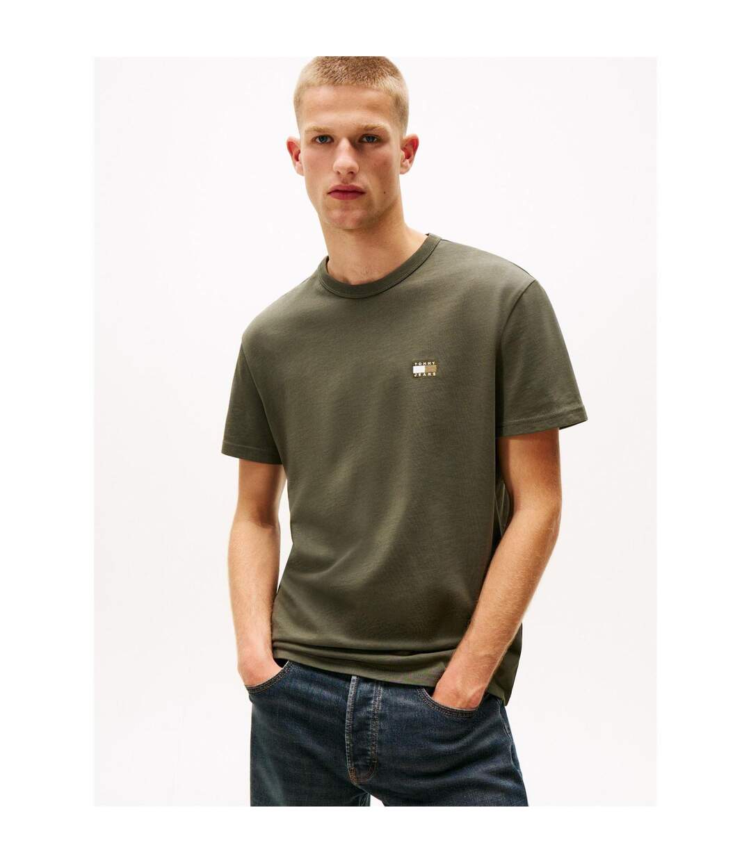 T-shirt Style Ton Sur Ton Homme Turquoise Tommy Jeans-2