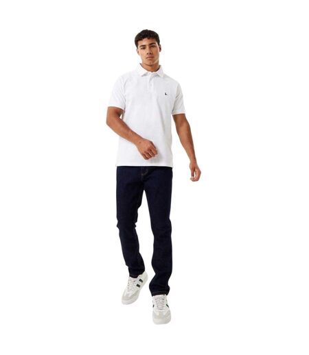 Mens Classic Embroidered Logo Polo Shirt White Jack Wills