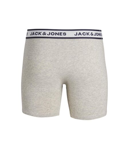 Pack Of 3  Mens Plus Boxer Briefs  Light Grey Melange Jack And Jones