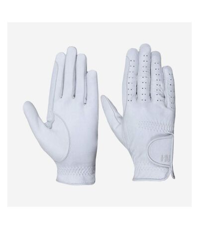Hy5 Adults Leather Riding Gloves (White) - UTBZ578