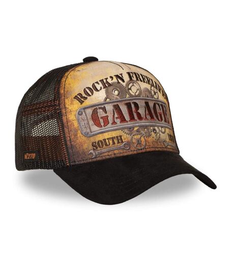 Casquette trucker imprimée avec filet Keep on Rolling Rock'n Free Life