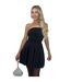 Womens/ladies Bubble Mini Dress Black AX Paris-1