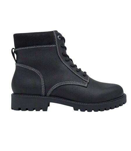 Mens Rascart Leather Boots Black Firetrap
