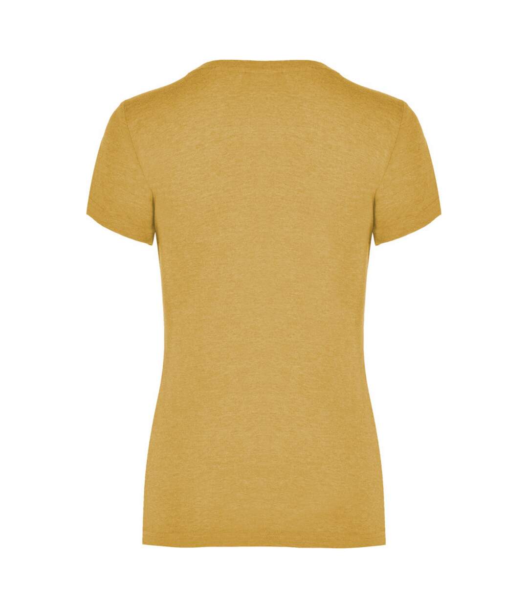 Womens/ladies Fox Heather Short-sleeved T-shirt Mustard Roly-2