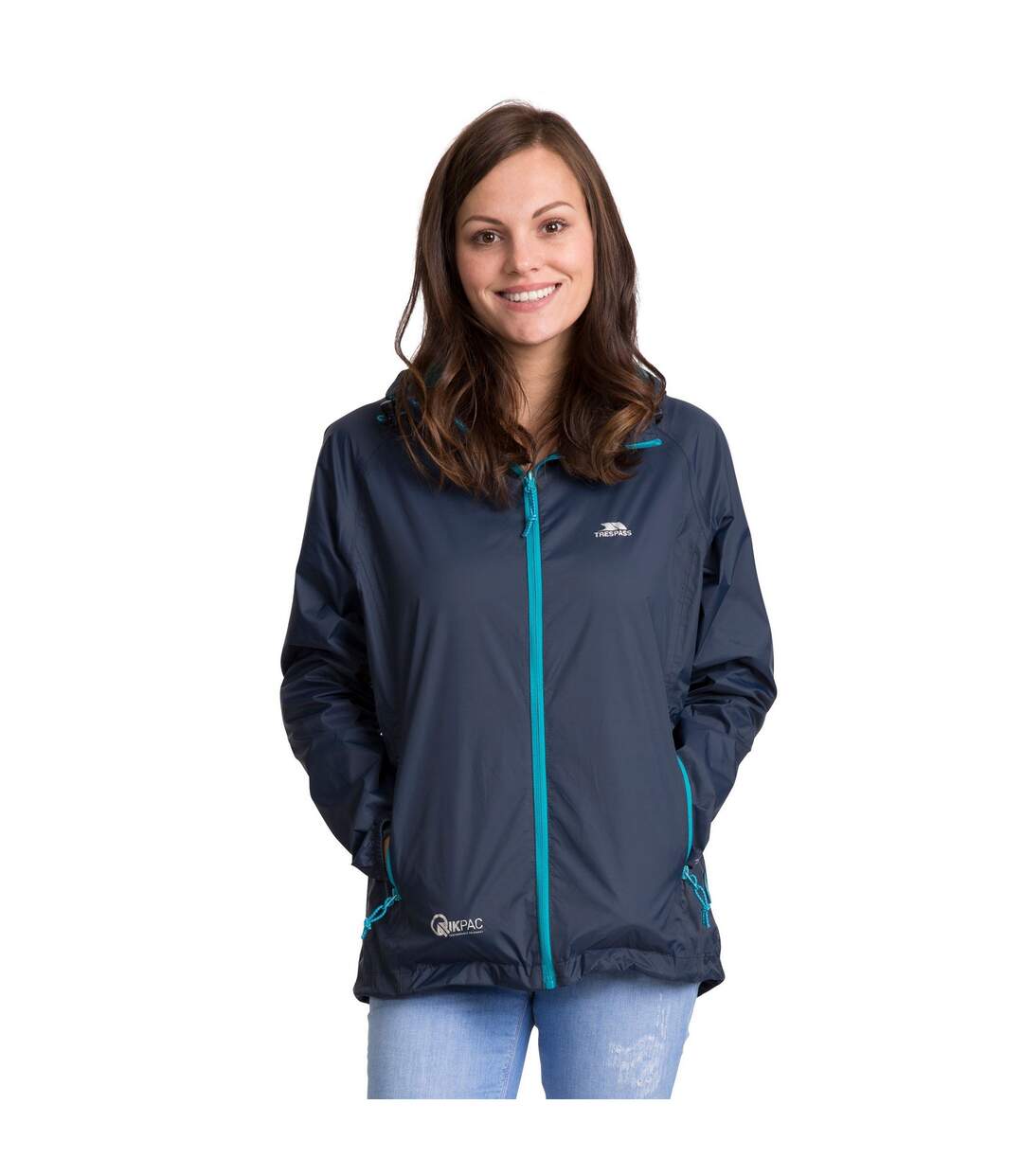 Veste imperméable qikpac femme bleu marine Trespass