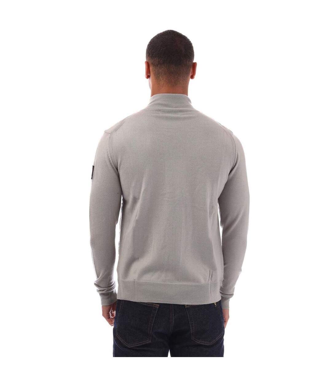 Mens Full Zip Cardigan Grey Belstaff-3
