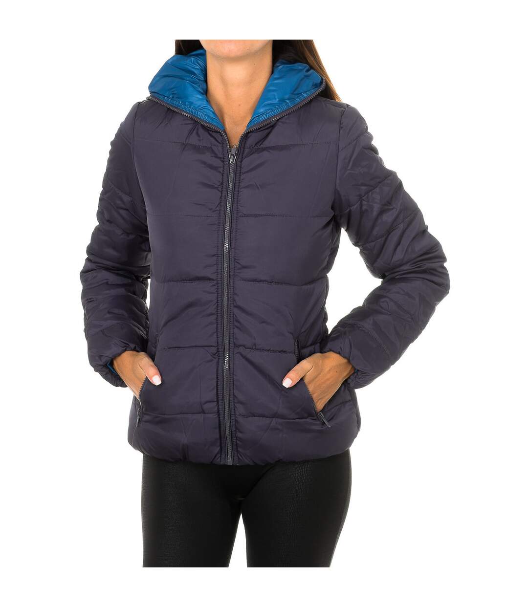 Padded jacket with hooded collar 2BQ7530T7 women-1