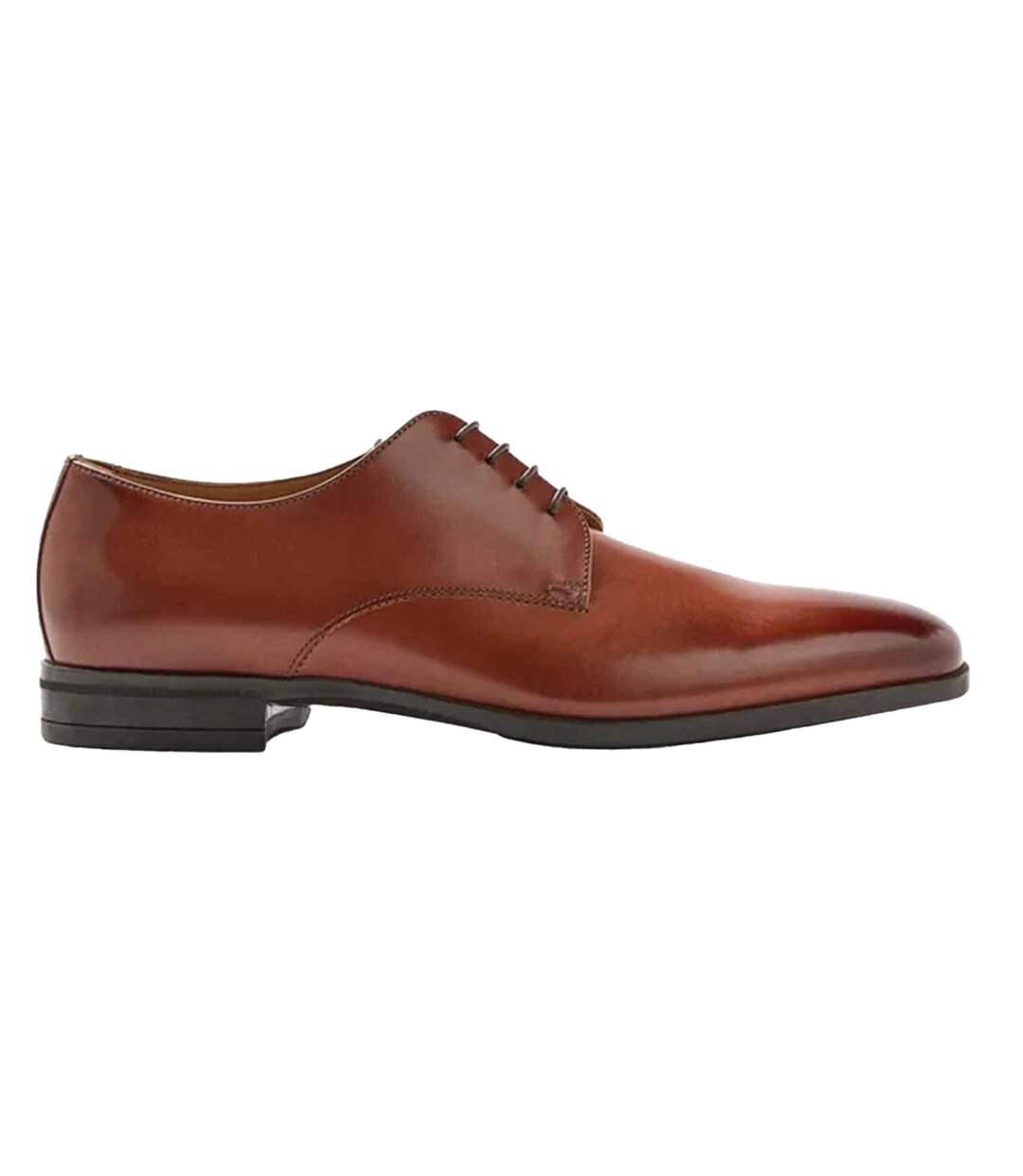 Mens Kensington Leather Oxford Shoes Medium Brown Boss-1
