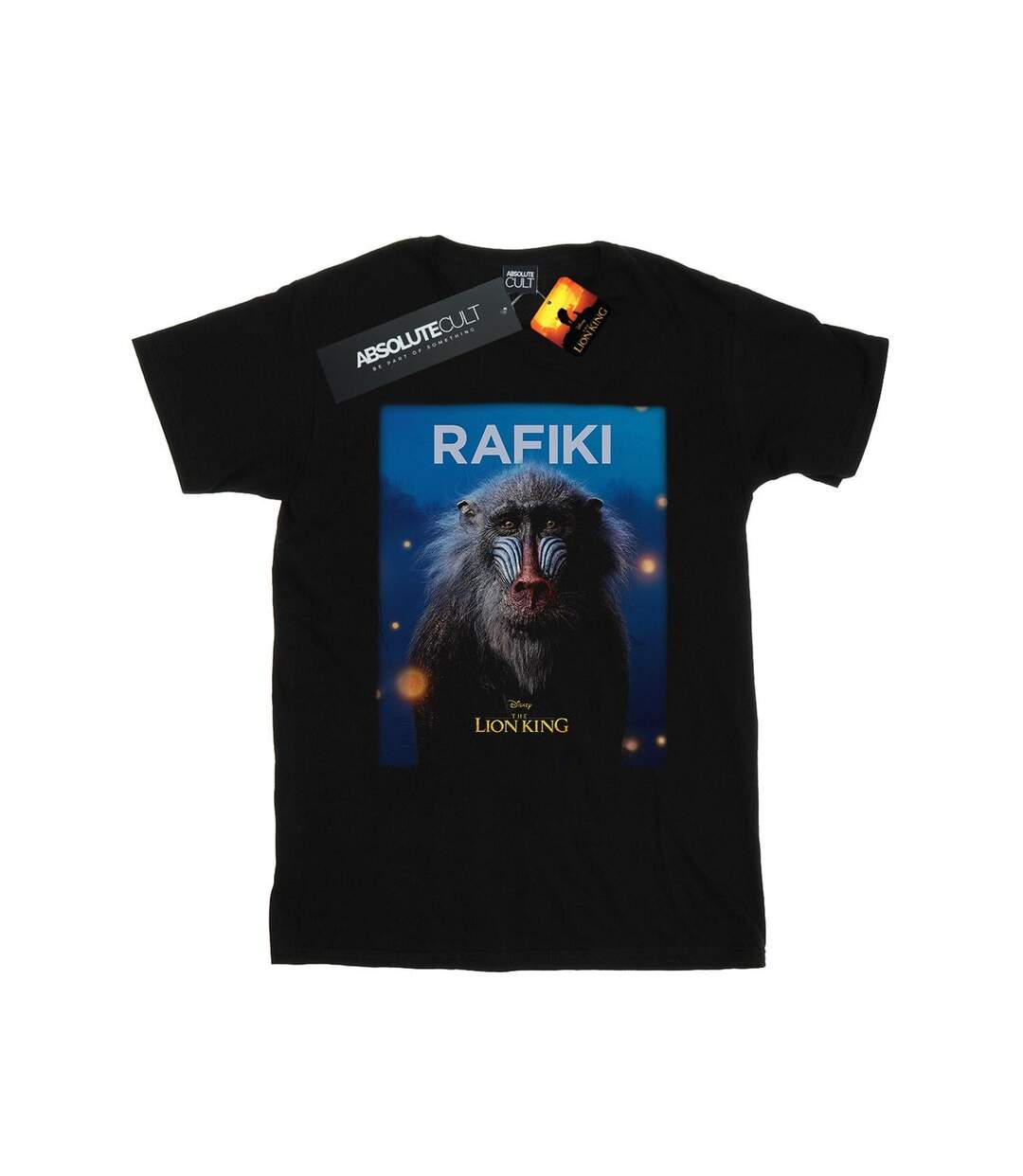 Disney Womens/Ladies The Lion King Movie Rafiki Poster Cotton Boyfriend T-Shirt (Noir) - UTBI29302-1