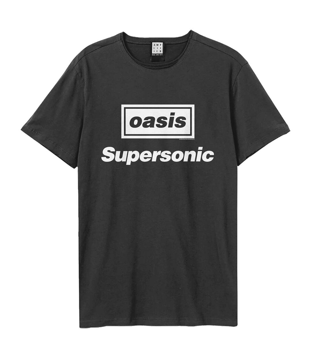 Unisex adult supersonic oasis t-shirt charcoal Amplified