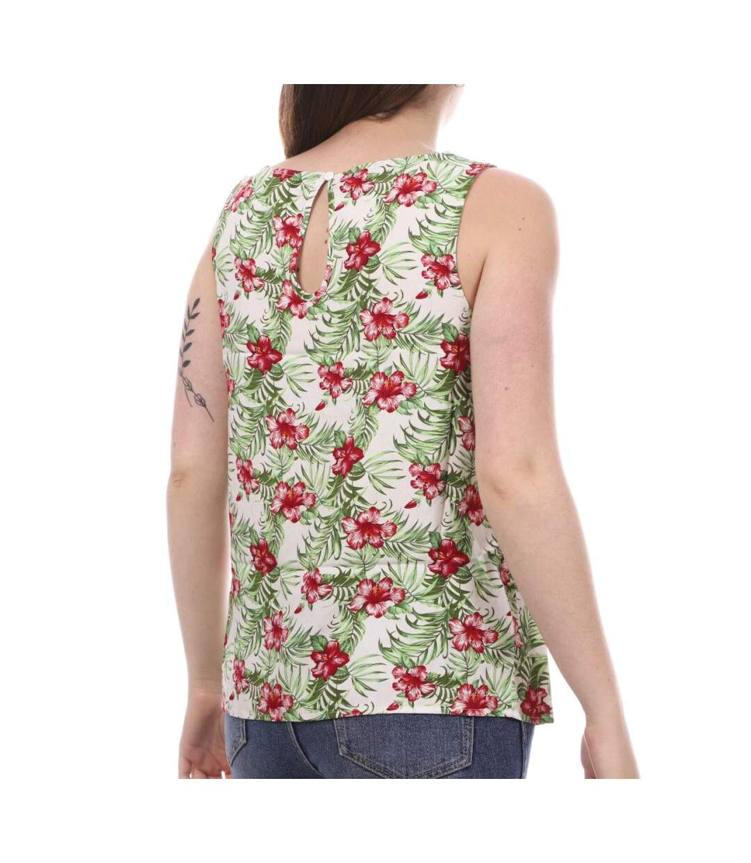 Débardeur blanc/vert femme vero moda easy-2