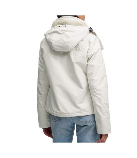 Veste à capuche écru femme superdry hooded arctic
