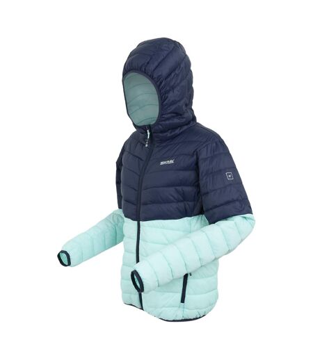 Doudoune Imperméable Hillpack Femme Bleu Marine Bleu Clair Pastel Regatta