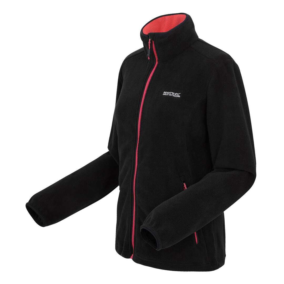 Veste polaire floreo femme noir / pêche foncée Regatta-3