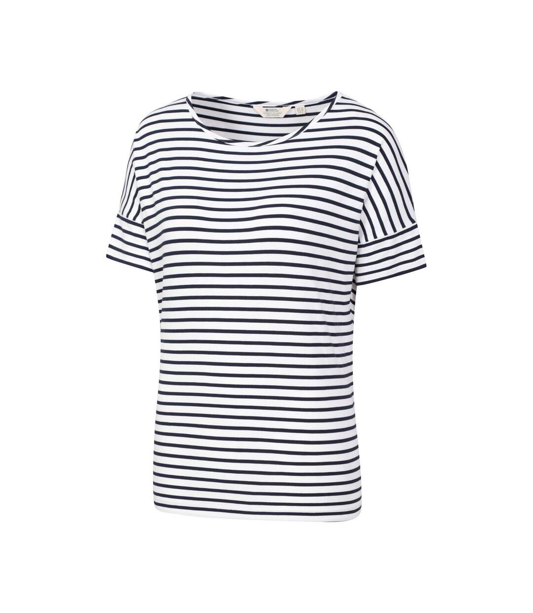 T-shirt kynance femme bleu marine / blanc Mountain Warehouse-2